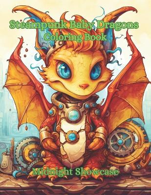 Book cover for Steampunk Baby Dragon Coloring Book