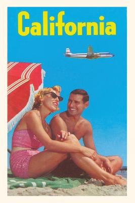 Cover of The Vintage Journal Couple on Beach with Airplane in Sky