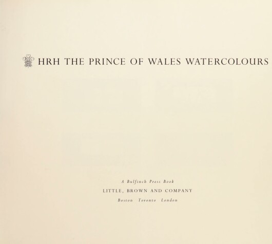 Book cover for Hrh the Prince of Wales Watercolours