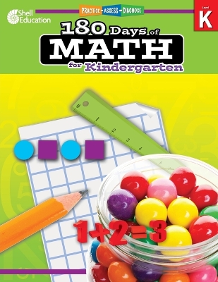 Book cover for 180 Days of Math for Kindergarten