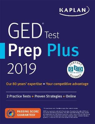 Book cover for GED Test Prep Plus 2019