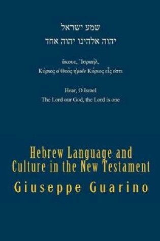Cover of Hebrew Language and Culture in the New Testament