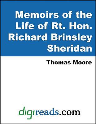 Book cover for Memoirs of the Life of Rt. Hon. Richard Brinsley Sheridan