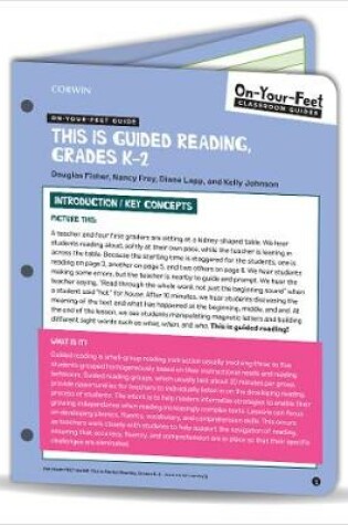 Cover of On-Your-Feet Guide: This Is Guided Reading, Grades K-2