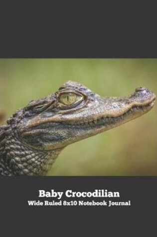 Cover of Baby Crocodilian Wide Ruled 8x10 Notebook Journal