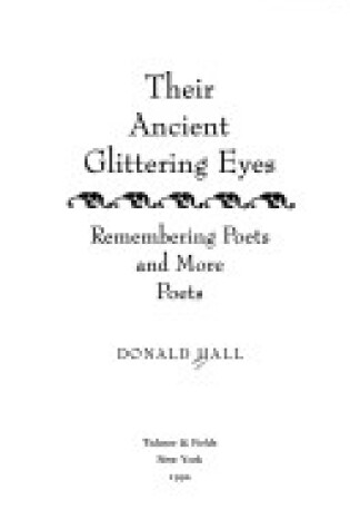 Cover of Their Ancient Glittering Eyes