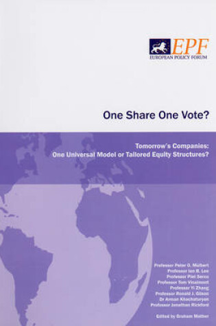 Cover of One Share One Vote?