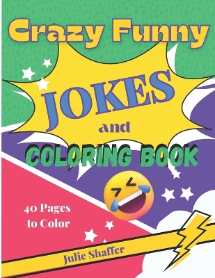 Book cover for Crazy Funny Jokes and Coloring Book