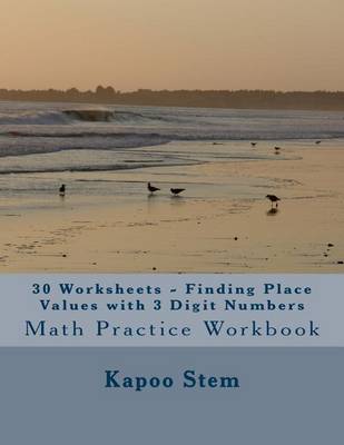 Book cover for 30 Worksheets - Finding Place Values with 3 Digit Numbers