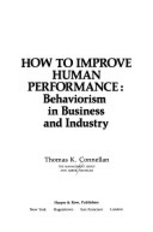 Cover of How to Improve Human Performance