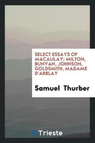 Cover of Select Essays of Macaulay