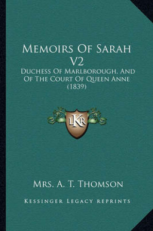 Cover of Memoirs of Sarah V2