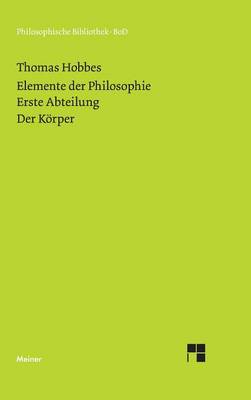 Book cover for Elemente der Philosophie. Erste Abteilung