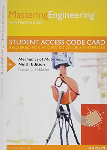 Book cover for Mastering Engineering with Pearson eText -- Standalone Access Card -- for Mechanics of Materials