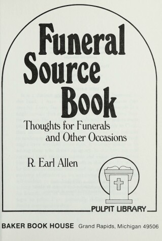 Book cover for Funeral Source Book