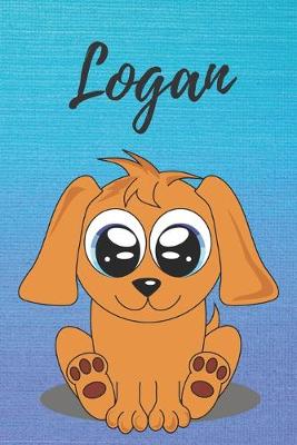 Book cover for Logan dog coloring book / notebook / journal / diary