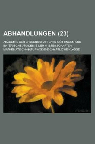 Cover of Abhandlungen (23)