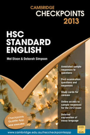 Cover of Cambridge Checkpoints HSC Standard English 2013