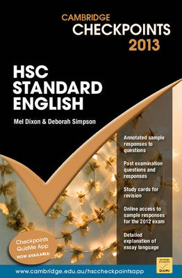 Book cover for Cambridge Checkpoints HSC Standard English 2013
