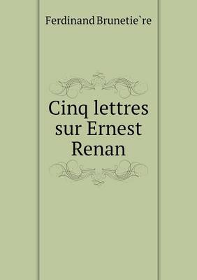 Book cover for Cinq lettres sur Ernest Renan