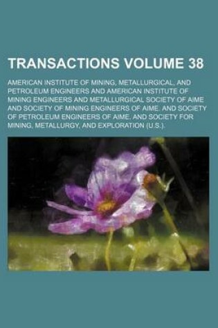 Cover of Transactions Volume 38