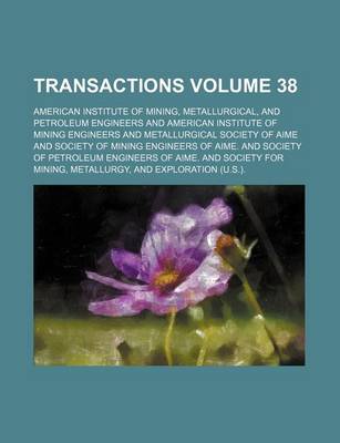 Book cover for Transactions Volume 38