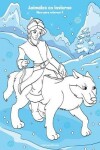 Book cover for Animales en invierno libro para colorear 2