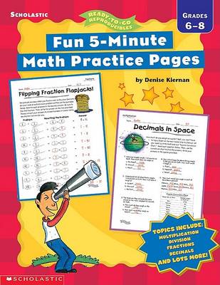 Book cover for Fun 5-Minute Math Practice Pages