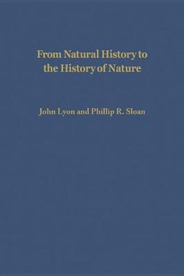 Book cover for From Natural History to the History of Nature