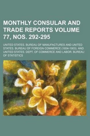 Cover of Monthly Consular and Trade Reports Volume 77, Nos. 292-295