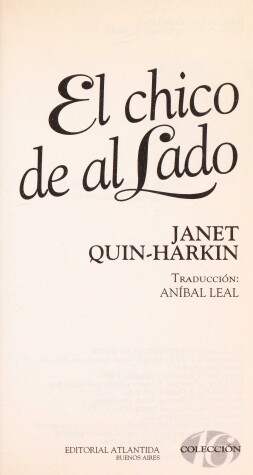 Book cover for El Chico de Al Lado