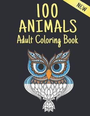 Book cover for Adult Coloring Book 100 Animals