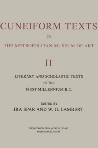 Cover of Cuneiform Texts in The Metropolitan Museum of Art