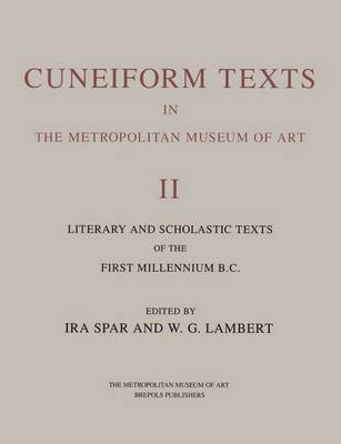 Book cover for Cuneiform Texts in The Metropolitan Museum of Art