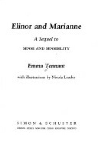 Cover of Elinor and Marianne