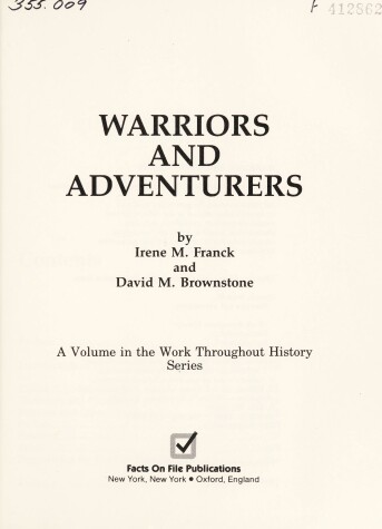 Book cover for Warriors and Adventures