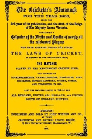 Cover of Wisden Cricketers' Almanack 1866