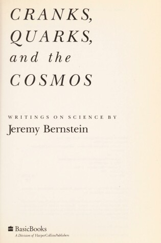 Cover of Cranks, Quarks and the Cosmos