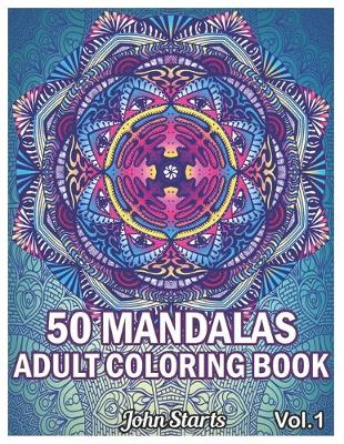 Cover of 50 Mandalas Adults Coloring Book