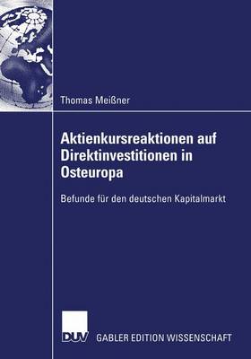 Book cover for Aktienkursreaktionen auf Direktinvestitionen in Osteuropa