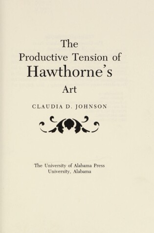 Cover of The Productive Tension of Hawthorne's Art