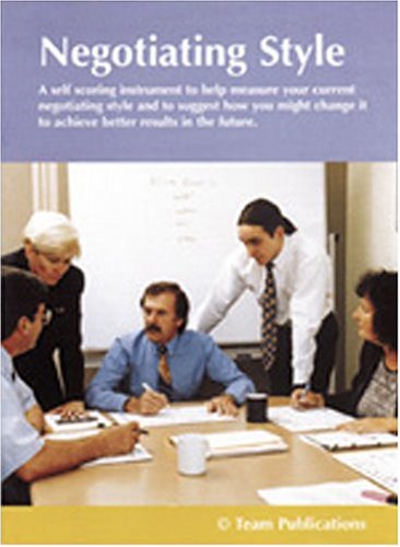 Book cover for Negotiation Style Instrument - Facilitator Guide