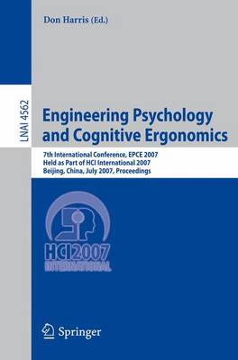 Book cover for Engineering Psychology and Cognitive Ergonomics