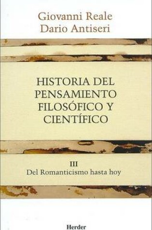 Cover of Historia Pensamiento Filosofico y Cientifico - Tomo 3