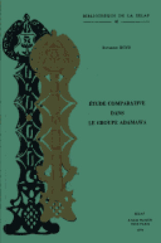 Cover of Etude Comparative Dans Le Groupe Adamawa