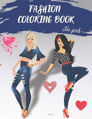 Book cover for Fashion Coloring Book for girls