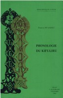 Book cover for Phonologie Du Kifuliru (langue Bantoue Du Groupe J)