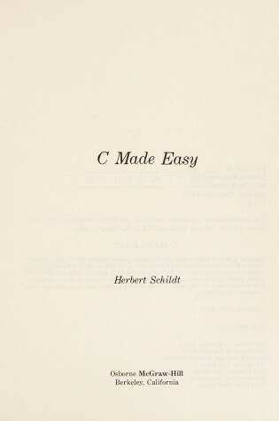 Cover of C. Made Easy