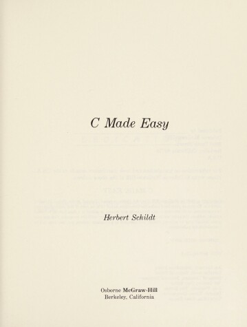 Book cover for C. Made Easy