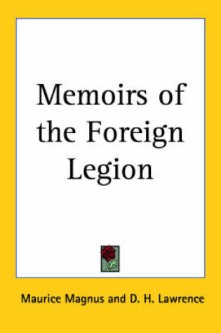 Cover of Memoirs of the Foreign Legion